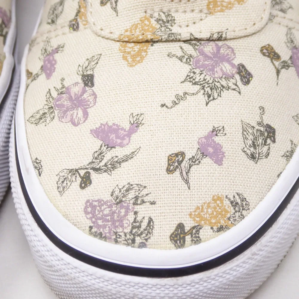 Vans Womens Ward Pressed Floral Classic White Sneakers Floral Low Top 9.5